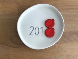 Handcrafted ceramic Christmas charm